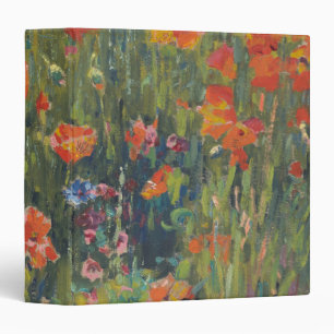 Robert Vonnoh Red Poppies 1888 Impressionist Art Binder