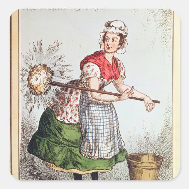 Robertena Peelena the Maid of All Work Square Sticker (Front)