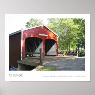 Roberts Double Barrelled Covered Bridge Photo Poster