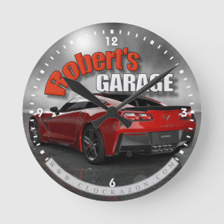 Robert's Garage Corvette Wall Clock