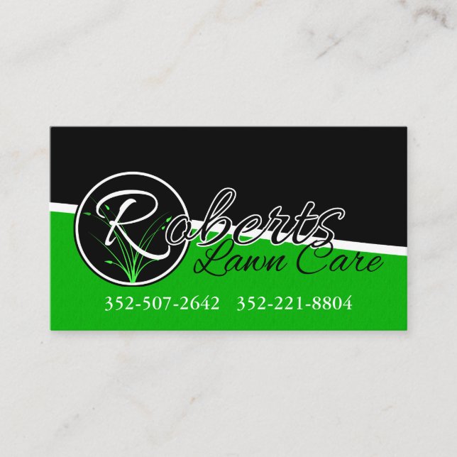 Roberts Lawn Care Business Card (Front)