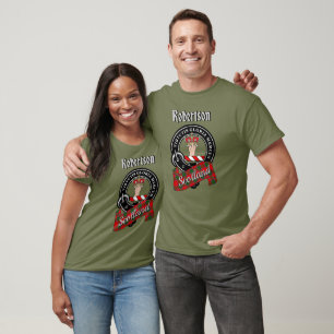 Robertson Clan Badge & Tartan T-Shirt
