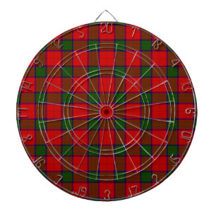 Robertson tartan red green plaid dartboard