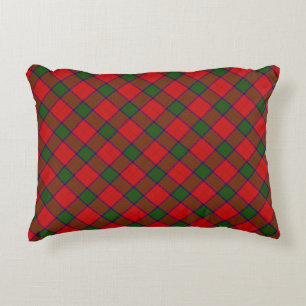 Robertson tartan red green plaid decorative pillow