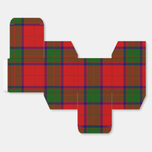 Robertson tartan red green plaid favor box