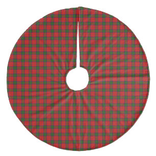 Robertson tartan red green plaid fleece tree skirt