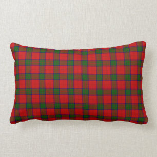 Robertson tartan red green plaid lumbar pillow