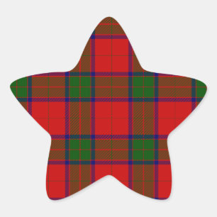 Robertson tartan red green plaid star sticker