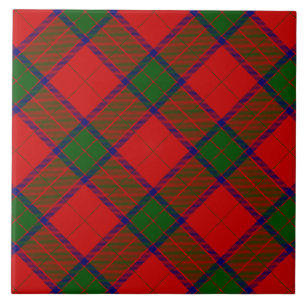 Robertson tartan red green plaid tile