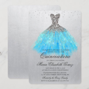 Robes de Quinceanera Pailletées Invitation Diamant