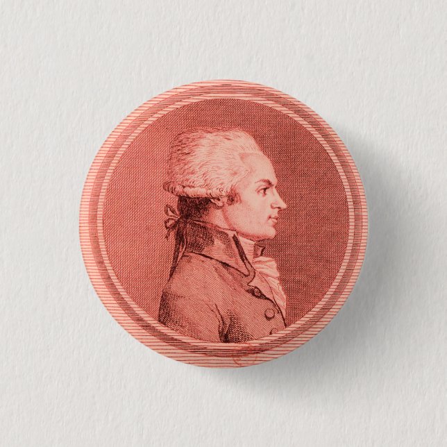 Robespierre profile 1 inch round button (Front)