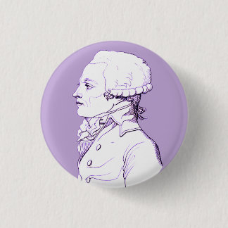 Robespierre profile in Lavender 1 Inch Round Button