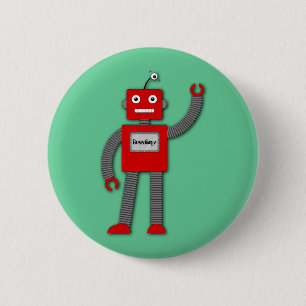 Robi the Retro Robot Button