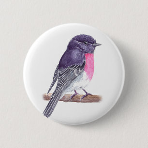 Robin 2 Inch Round Button