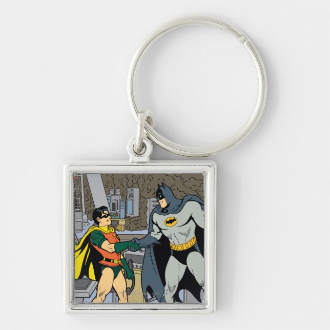 Robin And Batman Handshake Keychain (Front)
