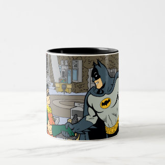 Robin And Batman Handshake Two-Tone Coffee Mug