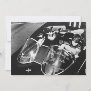 Robin and Batman in Batmobile