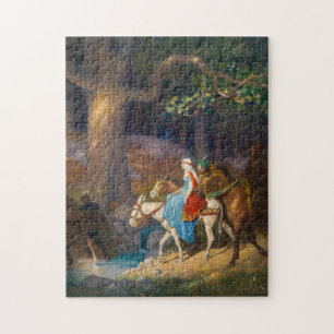 Robin and His Mother Go to Nottingham Fair, 1917 Jigsaw Puzzle