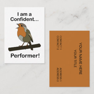 Robin Bird Confident Performer Karaoke Event Business Card