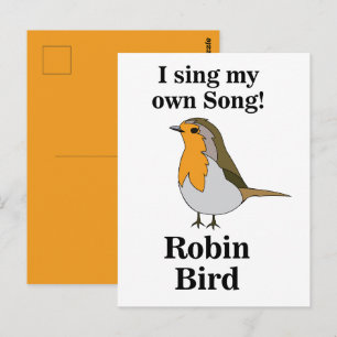 Robin Bird Funny Quote Postcard