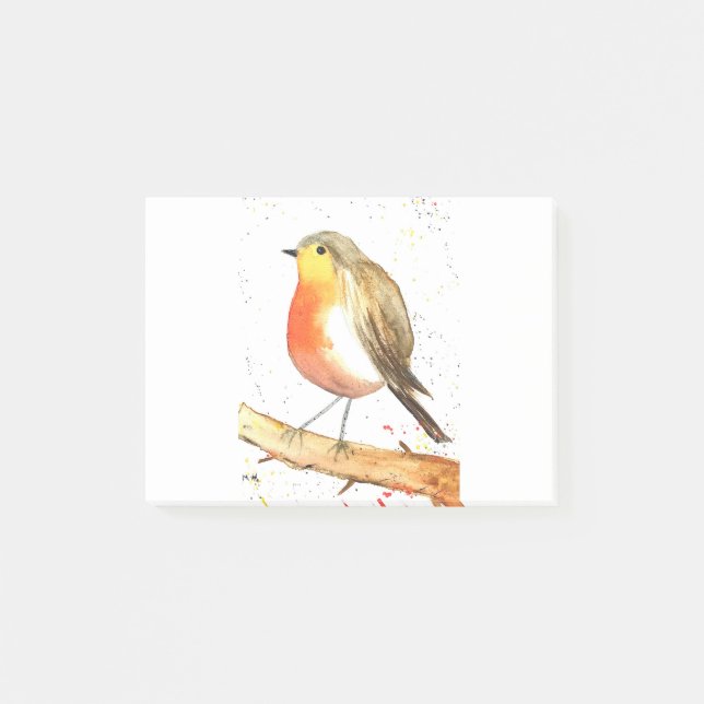 Robin bird post-it notes (Front)