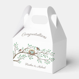 Robin Birds Nest Eggs Spring Baby Shower Favor Box