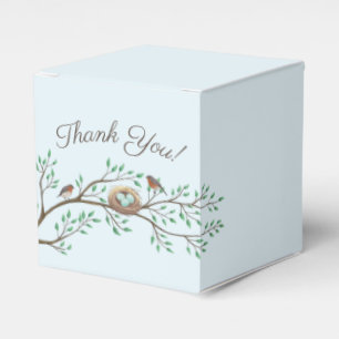 Robin Birds Nest Eggs Spring Baby Shower Favor Box