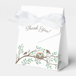 Robin Birds Nest Eggs Spring Baby Shower Favor Box