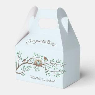 Robin Birds Nest Eggs Spring Baby Shower Favor Box