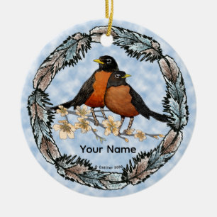 Robin branch  ornament