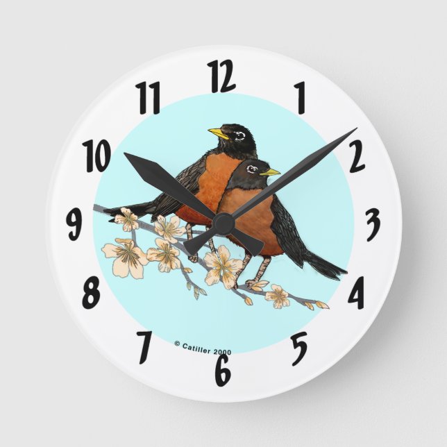 Robin Branch  Round Clock (Front)