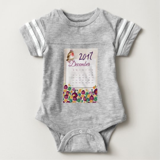 Robin Calendar Baby Bodysuit