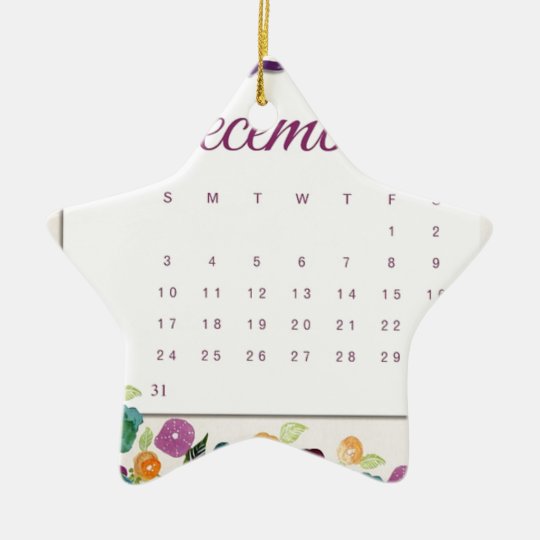 Robin Calendar Ceramic Ornament
