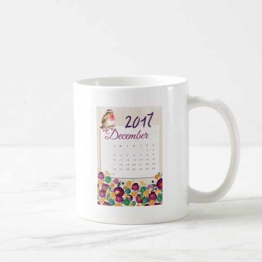 Robin Calendar Coffee Mug