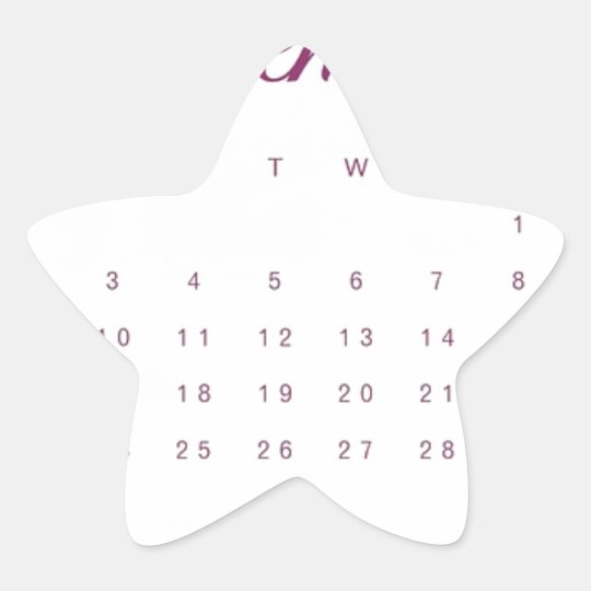 Robin Calendar Star Sticker