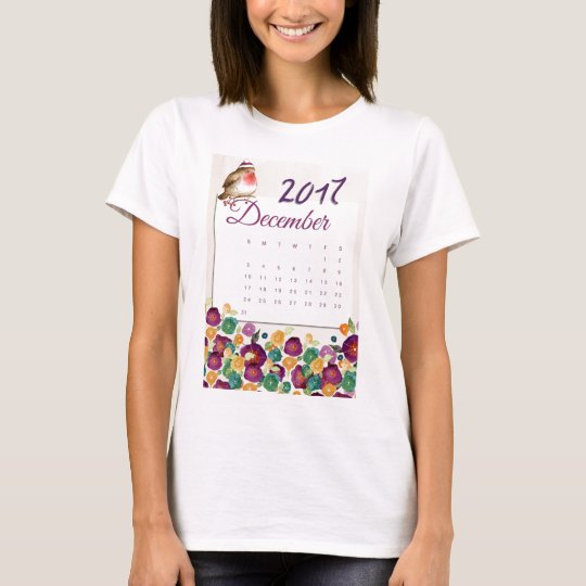 Robin Calendar T-Shirt