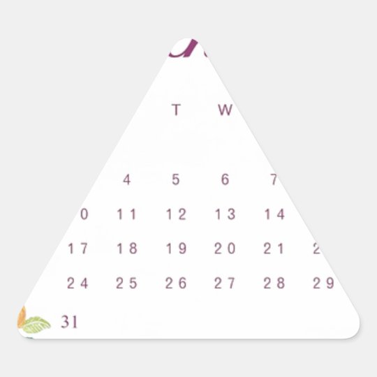 Robin Calendar Triangle Sticker