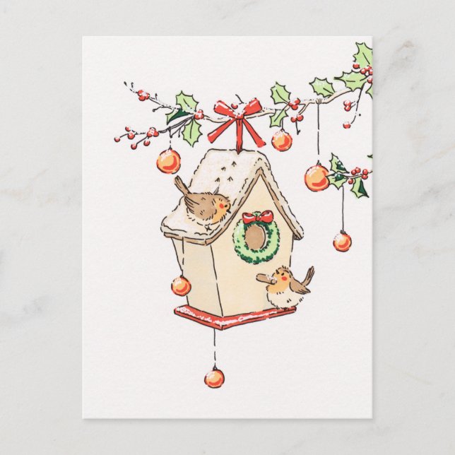 Robin Christmas Card, Merry Christmas Card (Front)