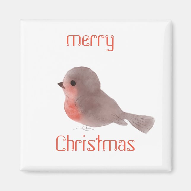 Robin Christmas Magnet (Front)