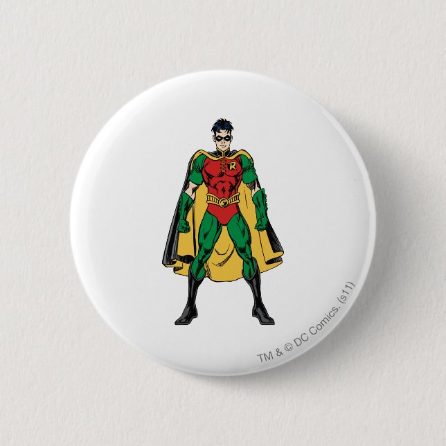 Robin Classic Stance 2 Inch Round Button (Front)