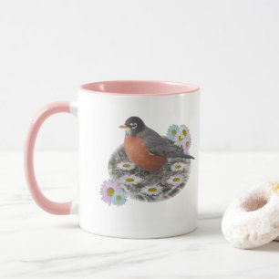 Robin Daisy Fairy Ring Café Mug