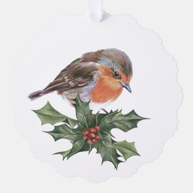 Robin dans la carte de vacances sainte (Recto)