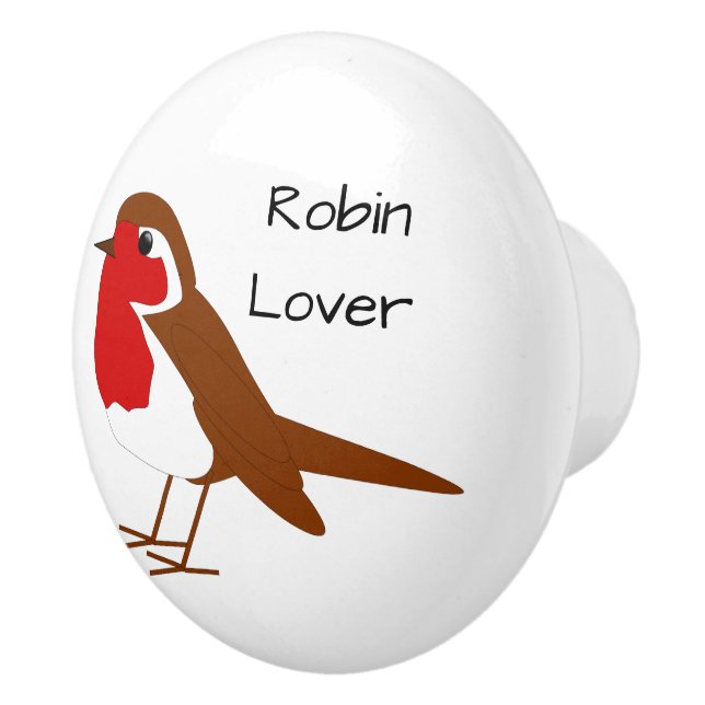Robin Design Personalised Ceramic Knob (Right)