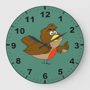 Robin design wrist watches large clock