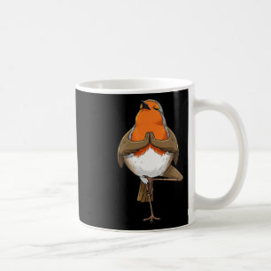 Robin Does Yoga Pose Meditation Funny Bird Coffee Mug