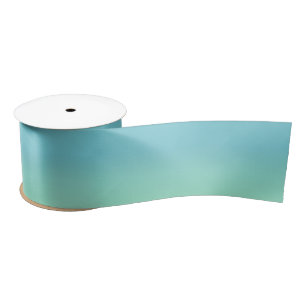 Robin Egg Blue and Mint Green Ombre Satin Ribbon