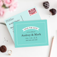 Robin Egg Blue Banner Save the Date