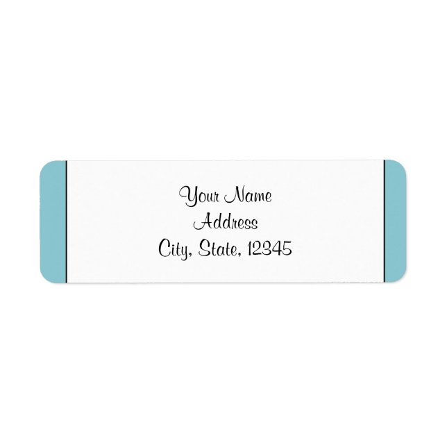 Robin Egg Blue Initials Posh Wedding Label (Front)