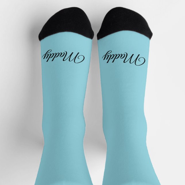Robin Egg Blue Solid Colour  Socks (Top)