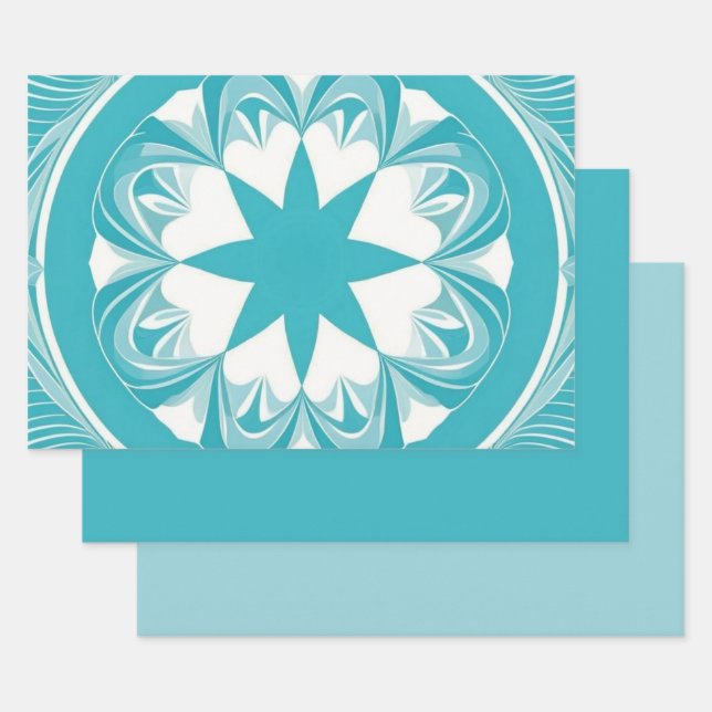 Robin Egg Blue Wrapping Paper Sheet (Set)